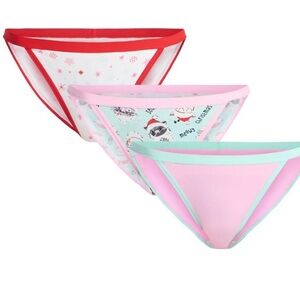 Festive adult  Underwear Set - Red, Pink, and Mint